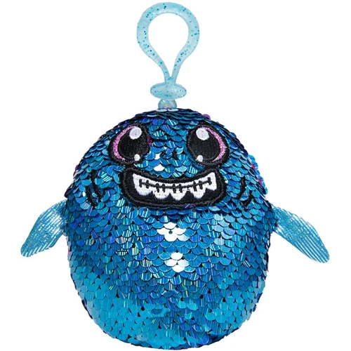 Мягкая игрушка с пайетками SHIMMEEZ S2 – Акула Зубастик (9 см, на клипсе)