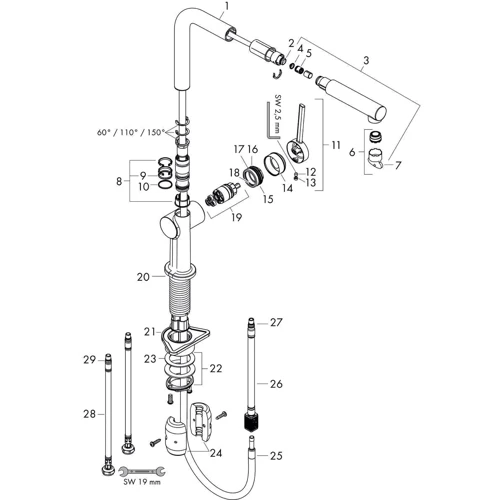 Hansgrohe Talis 72840670: Вид монтажу Врезной