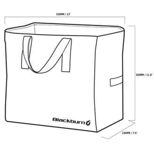 Велосумка Сумка на багажник Blackburn Local Grocery Pannier 16 л влагозащитный серо-черный (7099755): Производитель Blackburn