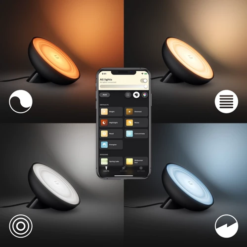 Умная настольная лампа Philips Hue Bloom, 2000K-6500K, Black (929002376001) фото 6