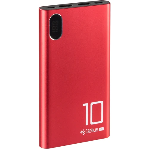 Внешний аккумулятор Gelius Power Bank 10000mAh Pro CoolMini Red (GP-PB10-005): Встроенный кабель нет
