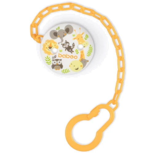 Зажим к пустышке Baboo Safari оранжевый (7-307)