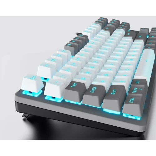 Клавиатура Aula F3287 Keycap KRGD Blue USB UA Grey/White (6948391240954): Количество клавиш 87