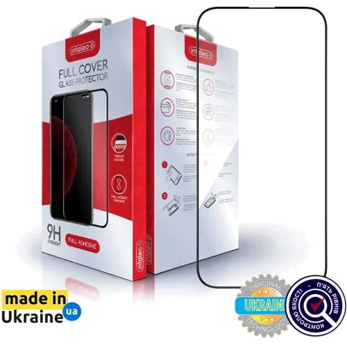 Защитное стекло для iPhone Intaleo Tempered Glass Full Glue Black for iPhone 16 Pro Max: Цвет черный