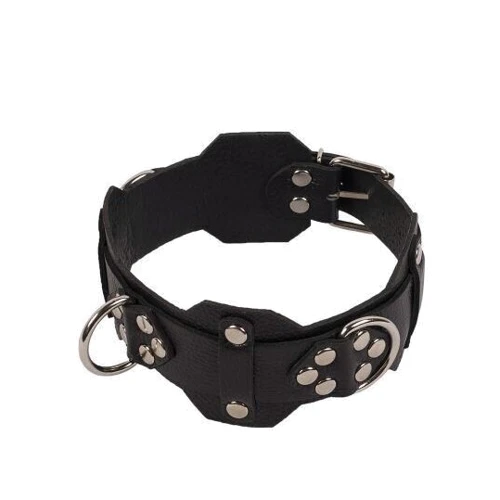 Ошейник VIP Leather Collar, black