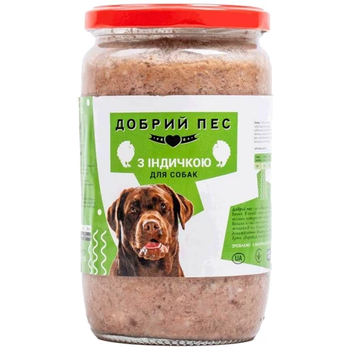 Влажный корм Добрий Пес с индейкой 470 грамм