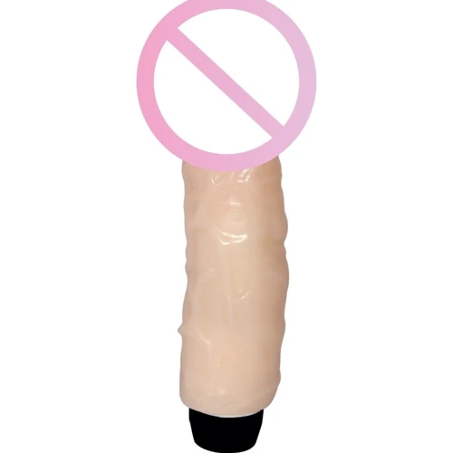Вибратор гелевый Rubber pink vibrator, 22Х5 см