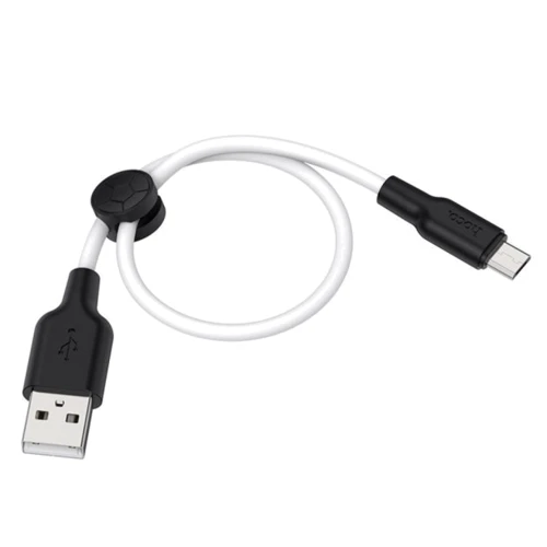 Кабель Hoco USB Cable to MicroUSB X21 2.4A 0.25m Black/White