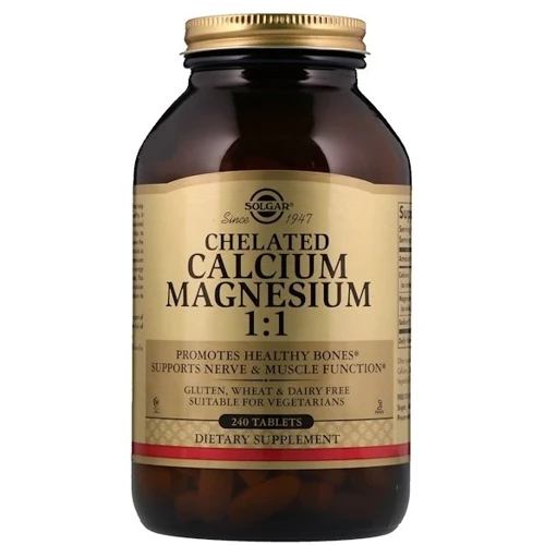 Solgar Chelated Calcium Magnesium Солгар Магний Кальций 1:1 240 таблеток