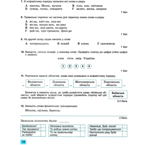 Українська мова 5 клас. Зошит для підсумкового оцінювання навчальних досягнень: Обложка Мягкая