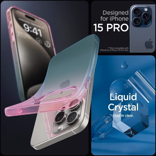 Чехол для iPhone Spigen Liquid Crystal Gradation Pink (ACS06700) for iPhone 15 Pro: Цвет розовый