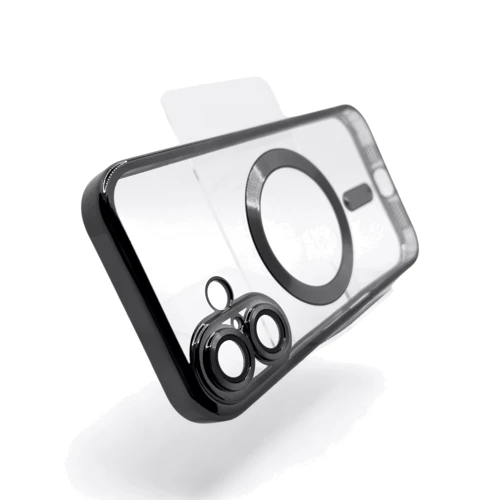 Чехол для iPhone BeCover Chrome Case with MagSafe Black for iPhone 16 (712070): Материалы Термополиуретан