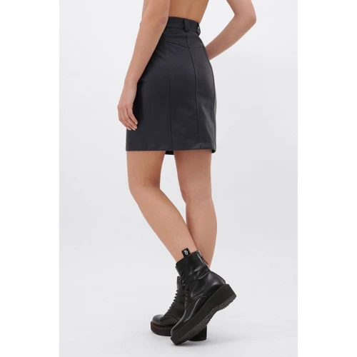 Юбка FashionUp YUB-1075D-XL 48 темно-синяя карандаш до середины бедра: Материал Экокожа