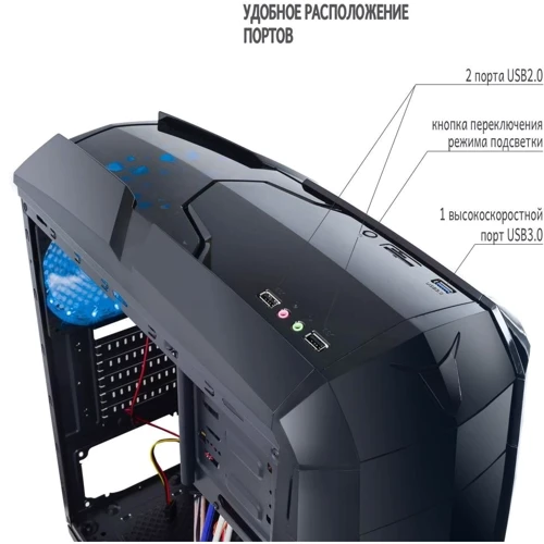 Корпус QUBE QB40X_WBNU3: Типорозмір Midi-Tower