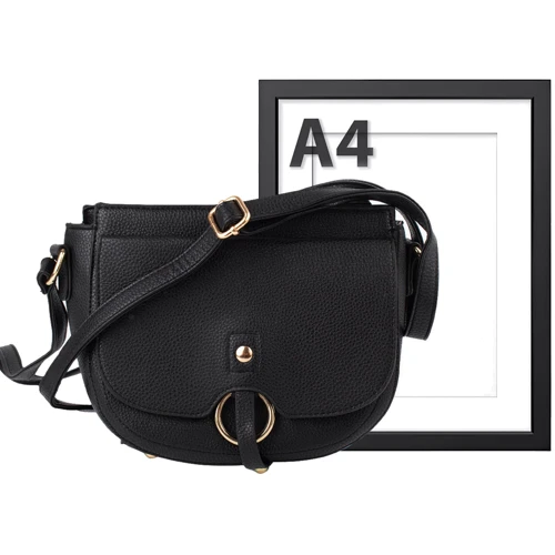 Женская сумка-седло Valiria Fashion черная (ODAS7120-black): Застежка Молния