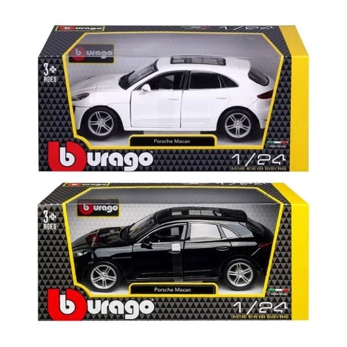 Автомодель - Porsche Macan (чорний, білий 1:24): Виробник Bburago