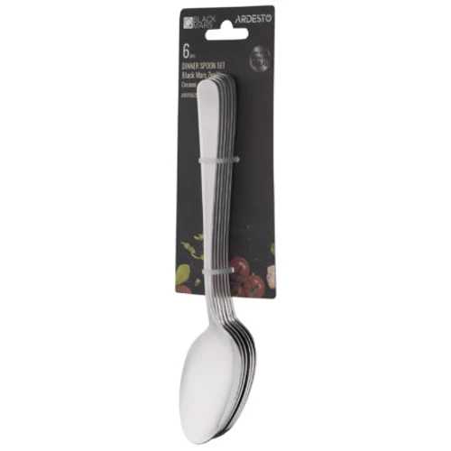 Набір столових ложок Ardesto Black Mars Zenith 6 предметів (AR0706ZS)