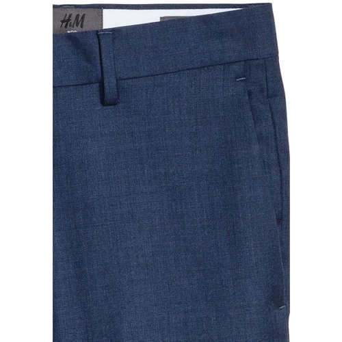 Брюки H&M 4878065 54 синие: Посадка Средняя талия