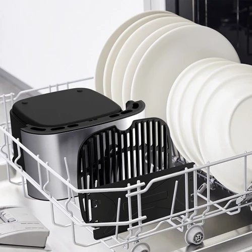 Фритюрница Tefal EY801D15 Easy Fry & Grill XXL: Материал корпуса нержавеющая сталь, пластик
