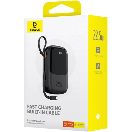 Внешний аккумулятор Baseus Power Bank 20000mAh Qpow Pro FC 22.5W Black (P10067103113-00) фото 6