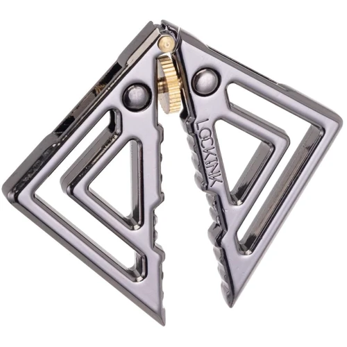 Зажимы для сосков с тяжелой подвеской LOCKINK Adjustable Nipple Clamps with Heavy Pendant - Grey