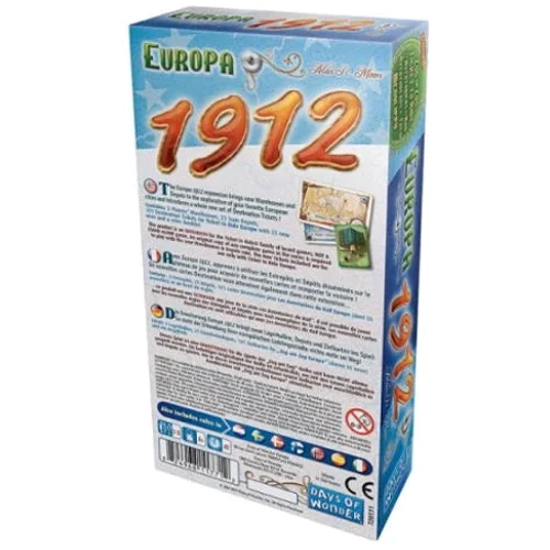 Настільна гра Days of Wonder Квиток на поїзд: Європа 1912 (Ticket to Ride - Europe 1912 Expansion - MULTI) (англ.) (DOW720111): Виробник Days of Wonder