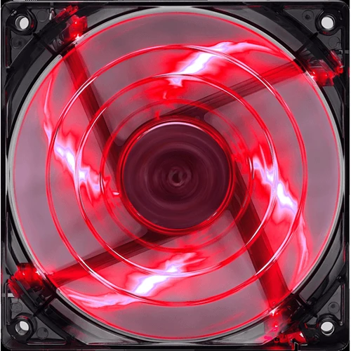 Кулер Aerocool Shark Fan Devil Red: Рівень шуму, dB 12.6 (з кабелем для зниження) або 26.5