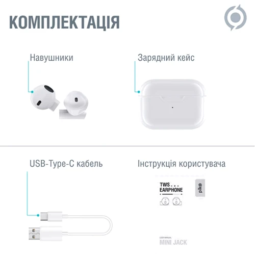 Навушники Piko MiniJack White фото 5