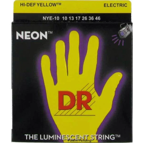Струна для гітар Струни для електрогітари DR NYE-10 NEON Hi-Def (10-46)