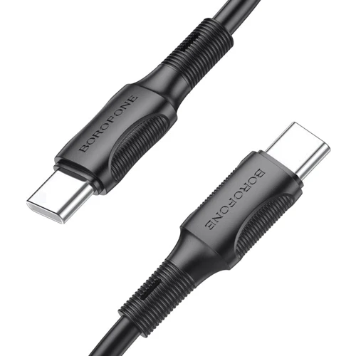 Кабель Borofone USB-C to USB-C 60W 1m Black (BX80)