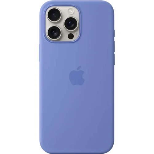 Чехол для iPhone Apple iPhone 16 Pro Max Silicone Case with MagSafe - Periwinkle (MDH04ZM/A): Материалы Силикон