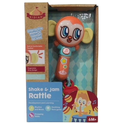 Брязкальце музичне Kidian інтерактивна мавпочка (з датчиком руху) KD3101-1