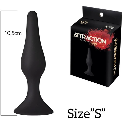 Анальная пробка на присоске MAI Attraction Toys №32 Black S