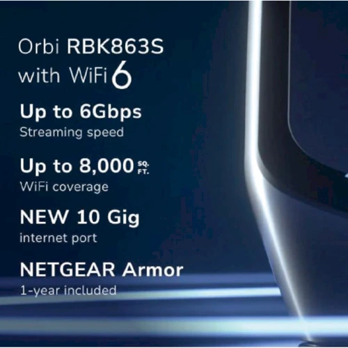 Маршрутизатор Wi-Fi Netgear Orbi RBK863S Tri-Band White 3-pack (RBK863S-100EUS): Тип антенны внутренняя