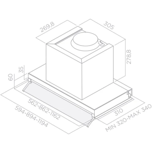 Витяжка Elica BOX IN PLUS IXGL/A/60: Тип монтажу Вбудований