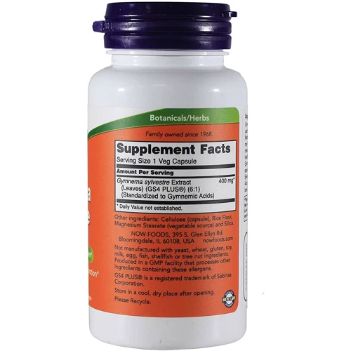 NOW Foods Gymnema Sylvestre 400 mg 90 caps