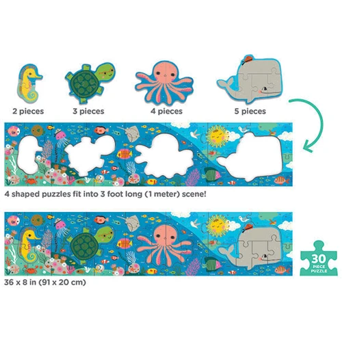 На дне морском Mudpuppy Long Puzzle (30 деталей)
