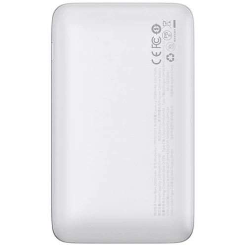 Зовнішній акумулятор Baseus Power Bank 20000mAh Bipow Pro Digital Display PD 22.5W White (PPBD030002): Ємність батареї, мАг 20000