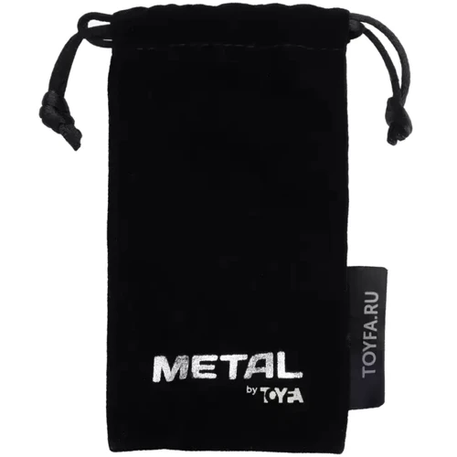 Анальная пробка с кристаллом Toyfa Metal Silver anal plug black gem