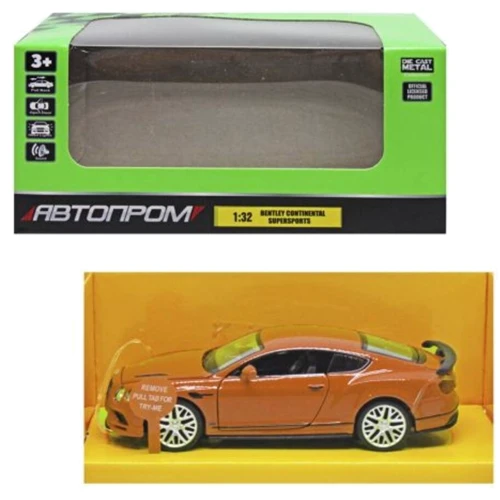 Машинка металлическая Bentley Continental GT Supersports золотистая (68434)