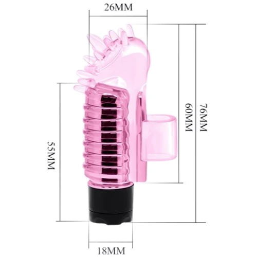 Насадка на палец LYBAILE Finger Vibrator Pink 7.6 см