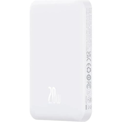 Зовнішній акумулятор Baseus Power Bank 5000mAh Magnetic Wireless 20W White (P10022107223-00): Кількість USB 1
