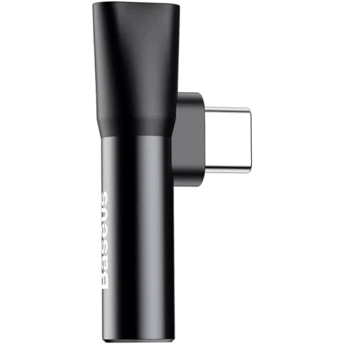 Адаптер Baseus Adapter L41 USB-C to USB-C+3.5mm Black (CATL41-01): Цвет черный