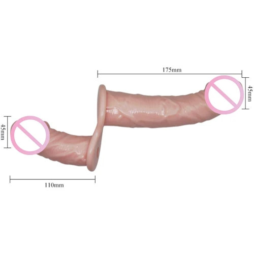 Страпон LYBAILE Ultra Passionate Harness Dual Vibration Flesh
