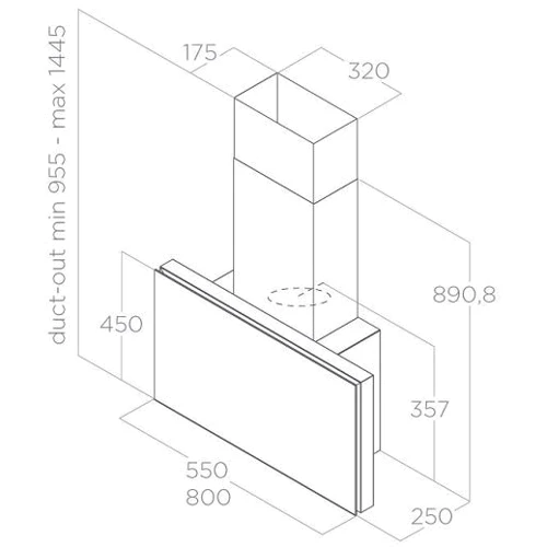 Вытяжка Elica PLAT WH/F/80: Управление Сенсорное