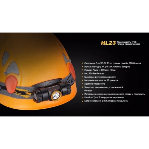 Фонарь туристический Fenix HL23 Yellow фото 15