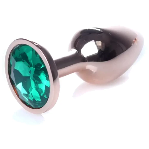 Анальная пробка с кристаллом BOSS of TOYS Boss Series - Jewellery Red Gold PLUG Green S, BS6400115