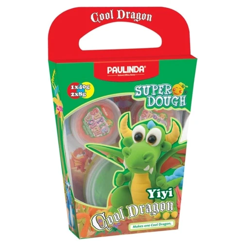 Масса для лепки Paulinda Super Dough Cool Dragon Дракон зеленый (PL-081378-13)