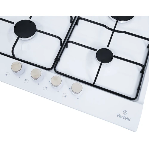 Варочная поверхность газовая Perfelli HGM 610 W: Размеры для встраивания (ШxГ) 56x49 см