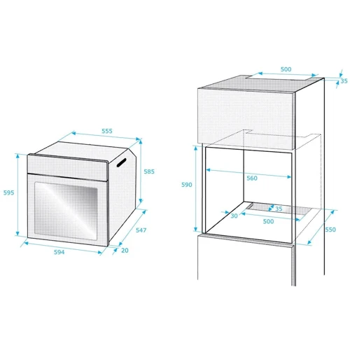Духовой шкаф электрический Beko OIM 58900 P: Объем, л 80